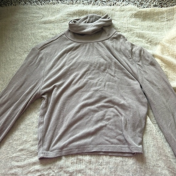 Garage Light brown turtleneck long sleeve shirt - Picture 1 of 1